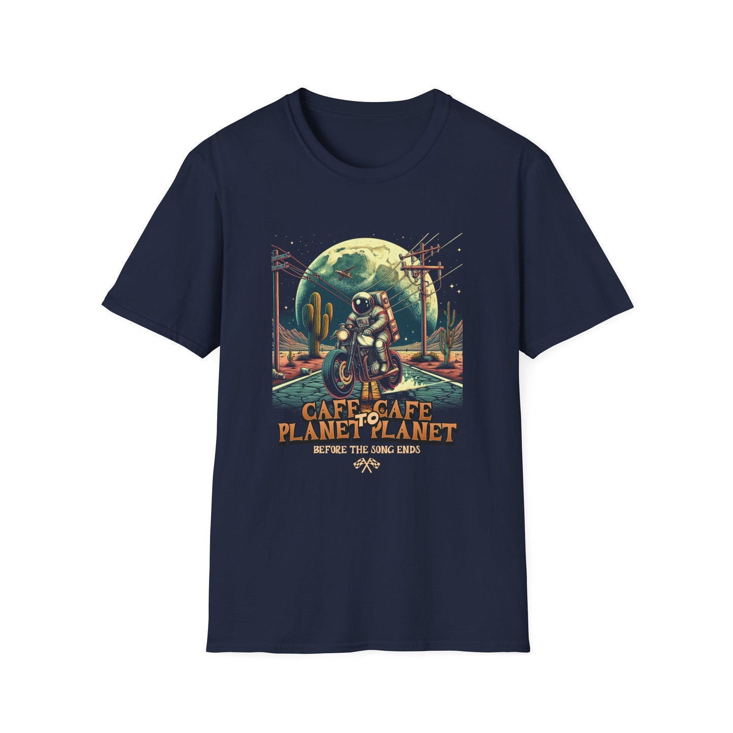 Astronaut biker tee
