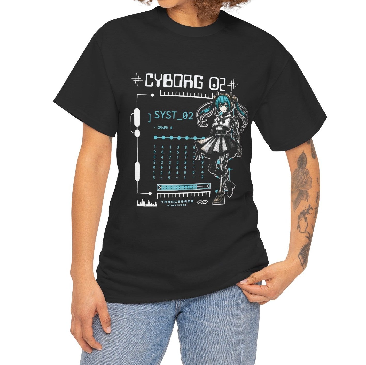 Cyborg Techwear Graphic Tee | Futuristic Cyberpunk | Streetwear T-Shirt