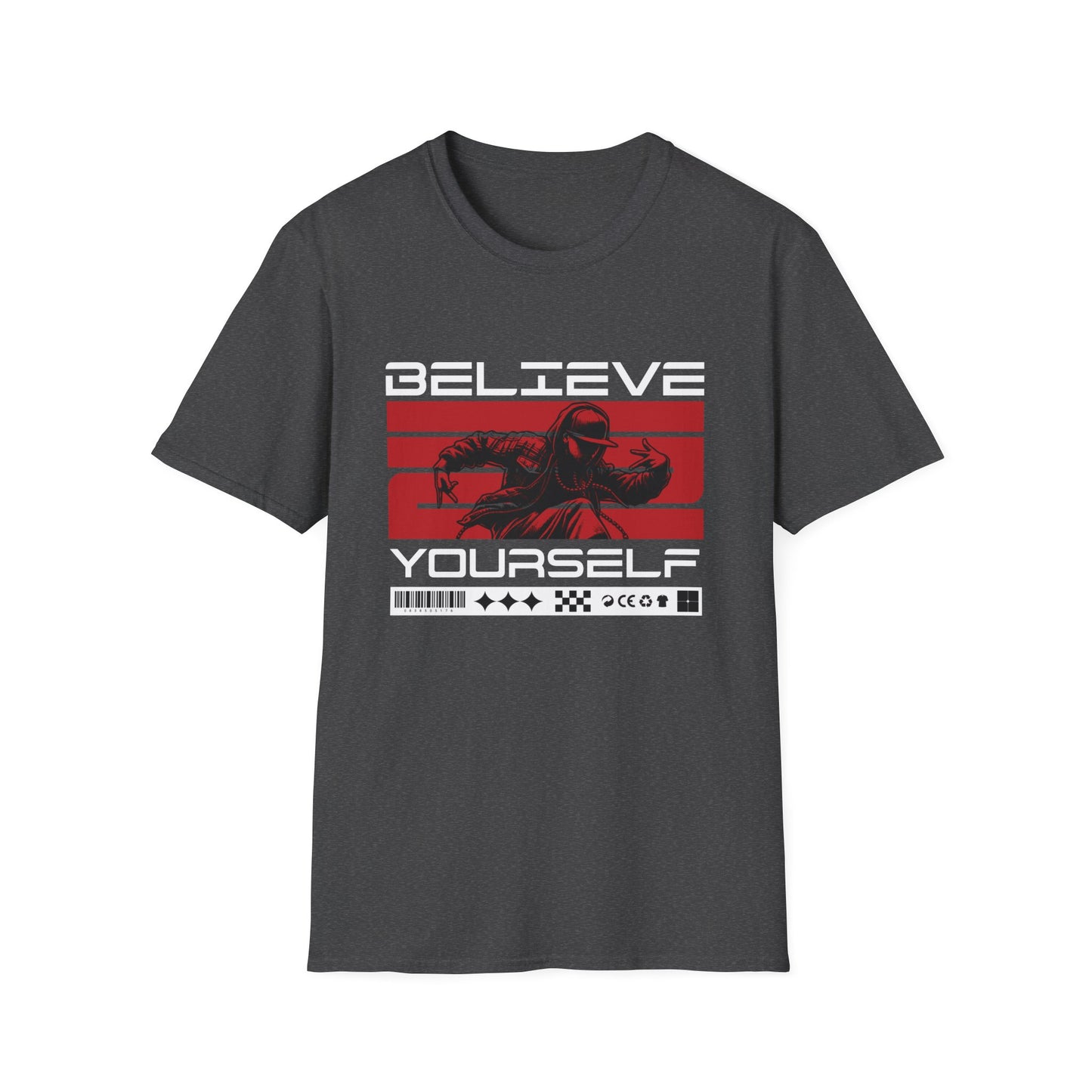 Believe in Yourself dark gray tee