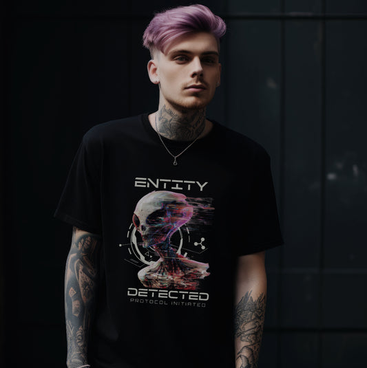 Entity Detected Alien Glitch Softstyle Unisex T-Shirt