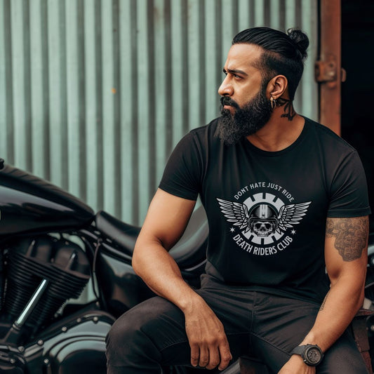 Death_riders_club skull motorcycle t shirt