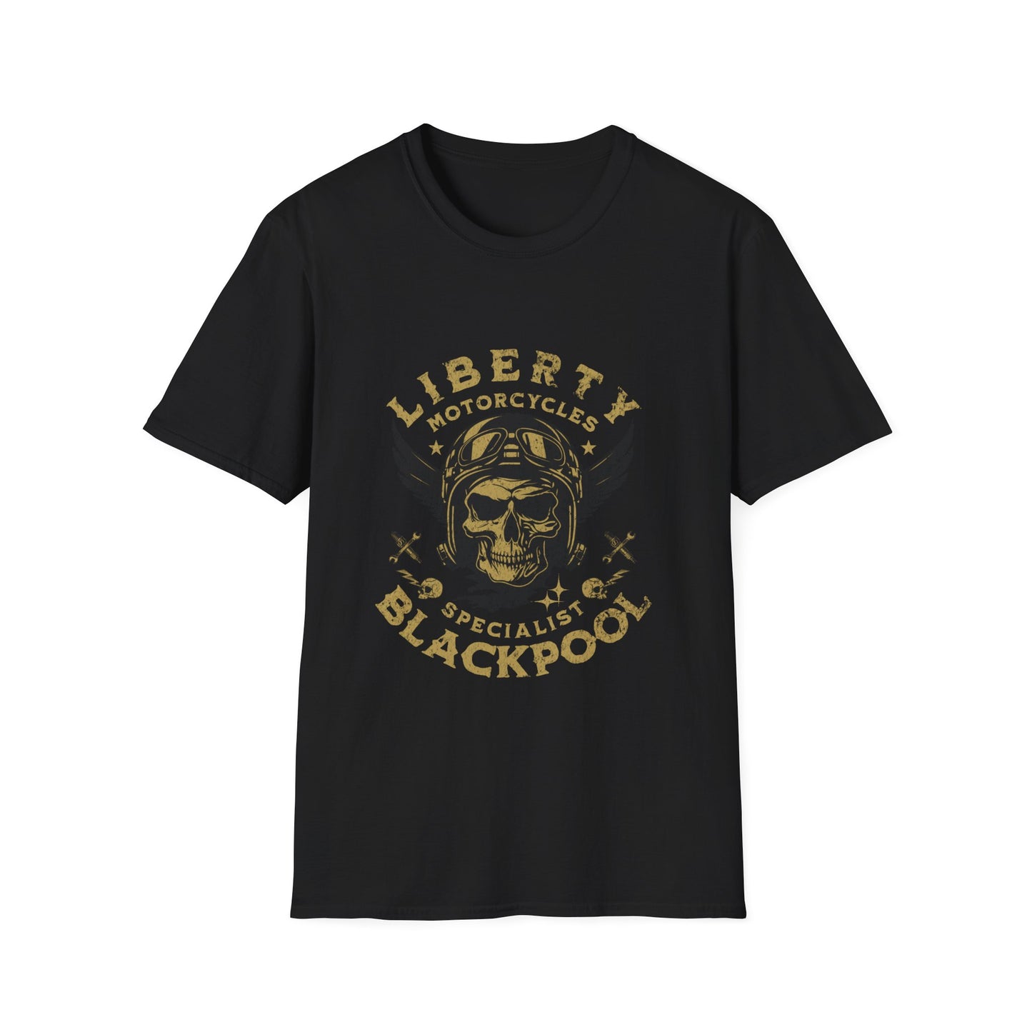 Liberty Blackpool skull rider tshirt black