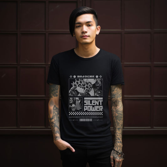 Silent Power anime t shirt