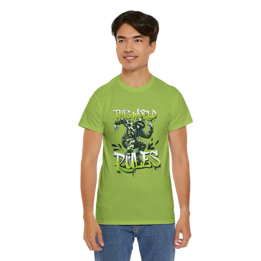 This World Rules hip hop t shirt kiwi