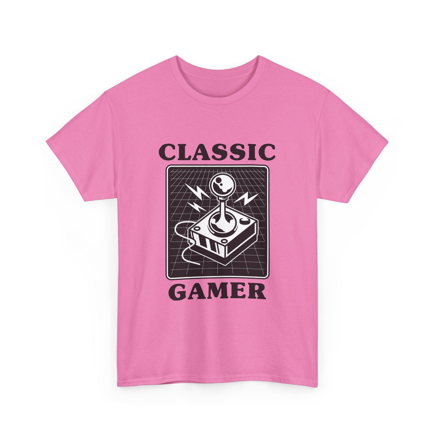 Classic gaming shirt with joystick in pink.