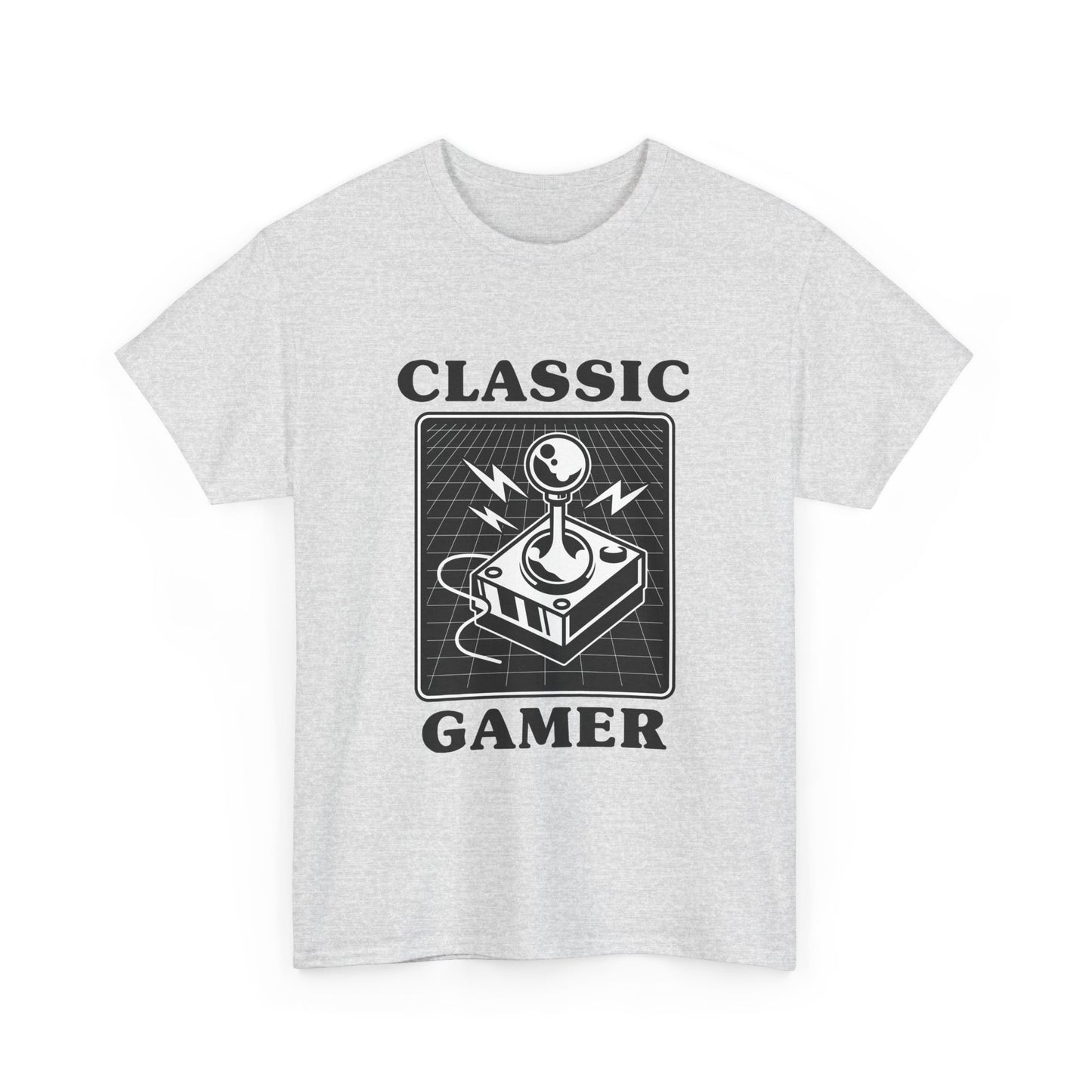 Classic gaming shirt with joystick in ash grey.
