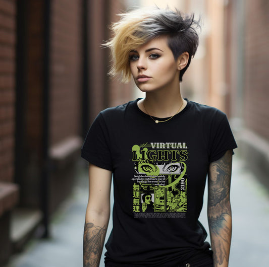 Virtual lights neo Tokyo t shirt