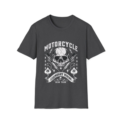 Camiseta con calavera de moto