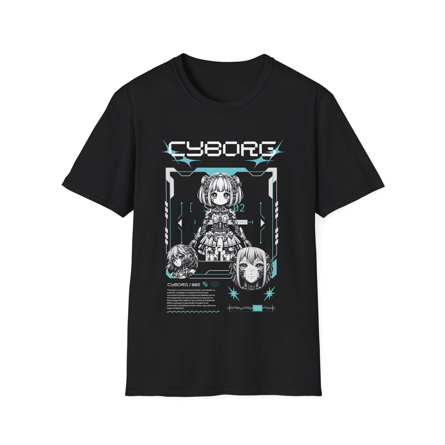 Camiseta de anime cyborg