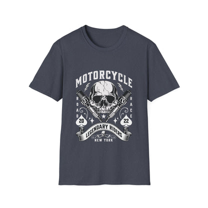 Camiseta con calavera de moto