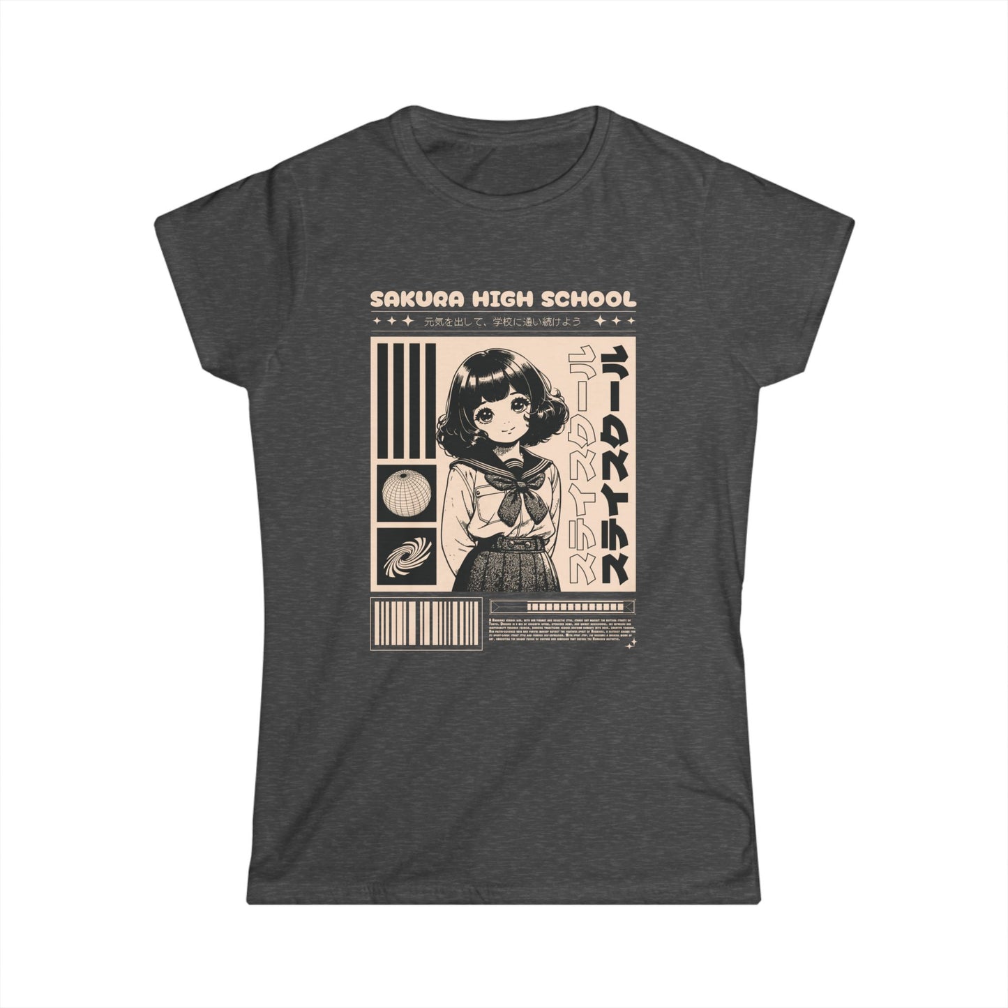 Sakura Ladies Slim-fit Anime Tee