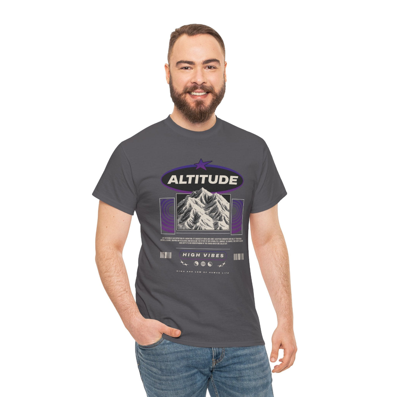 Altitude Mountain t shirt gray