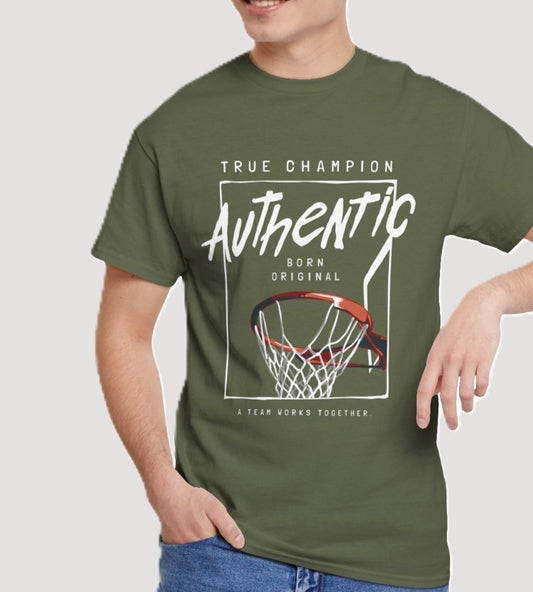 Authentic Basketball Tee | Sports Graphic T-shirt | Urban Streetwear