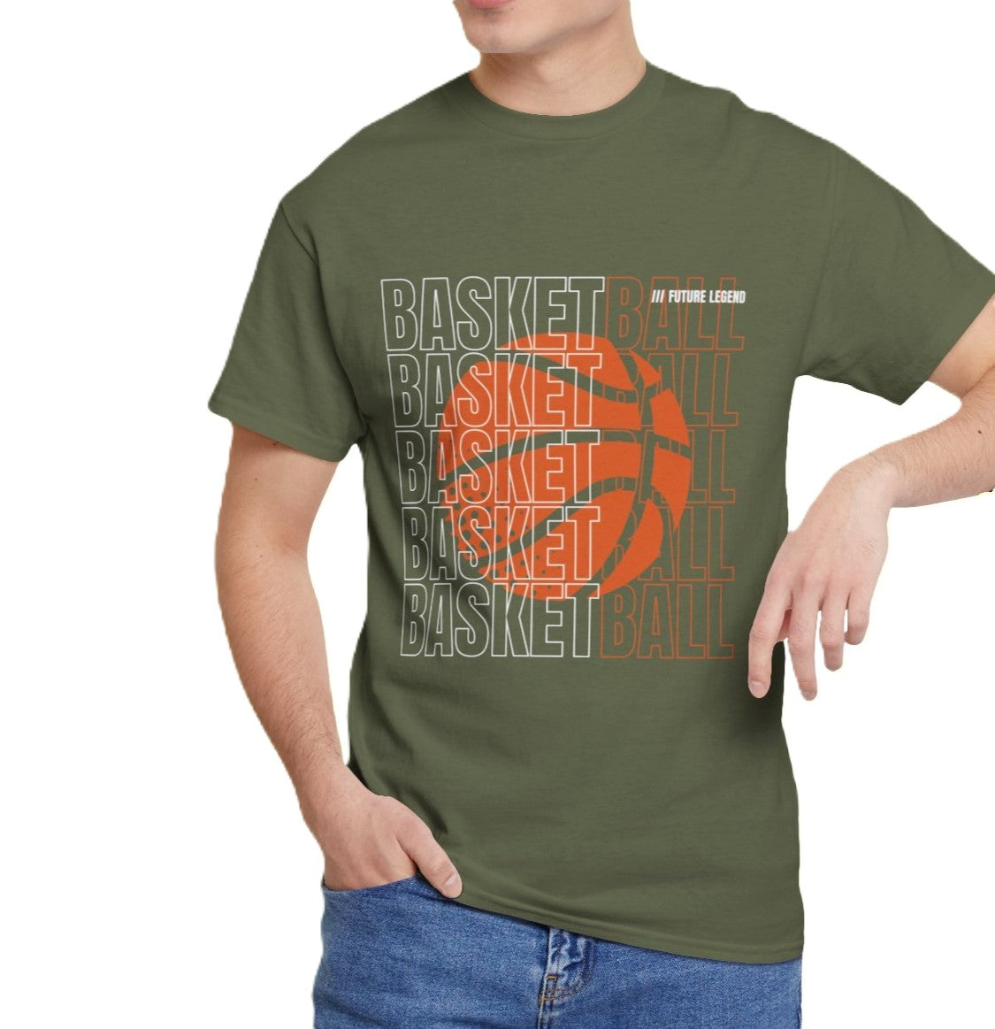 Basketball Classic Tee | Word Art Sports Shirt | Men's Graphic T-shirt