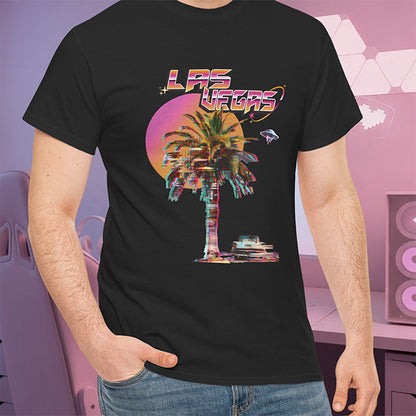Las Vegas UFO Tee | Sci-Fi Graphic T-Shirt | Retro Palm Tree Shirt