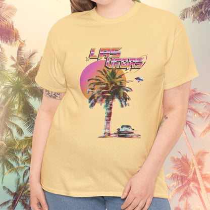 Las Vegas UFO Tee | Sci-Fi Graphic T-Shirt | Retro Palm Tree Shirt