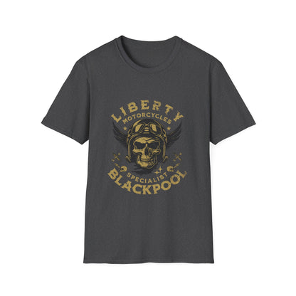 Liberty Blackpool skull rider tshirt heather