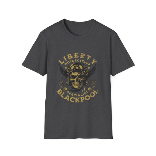 Liberty Blackpool skull rider tshirt heather