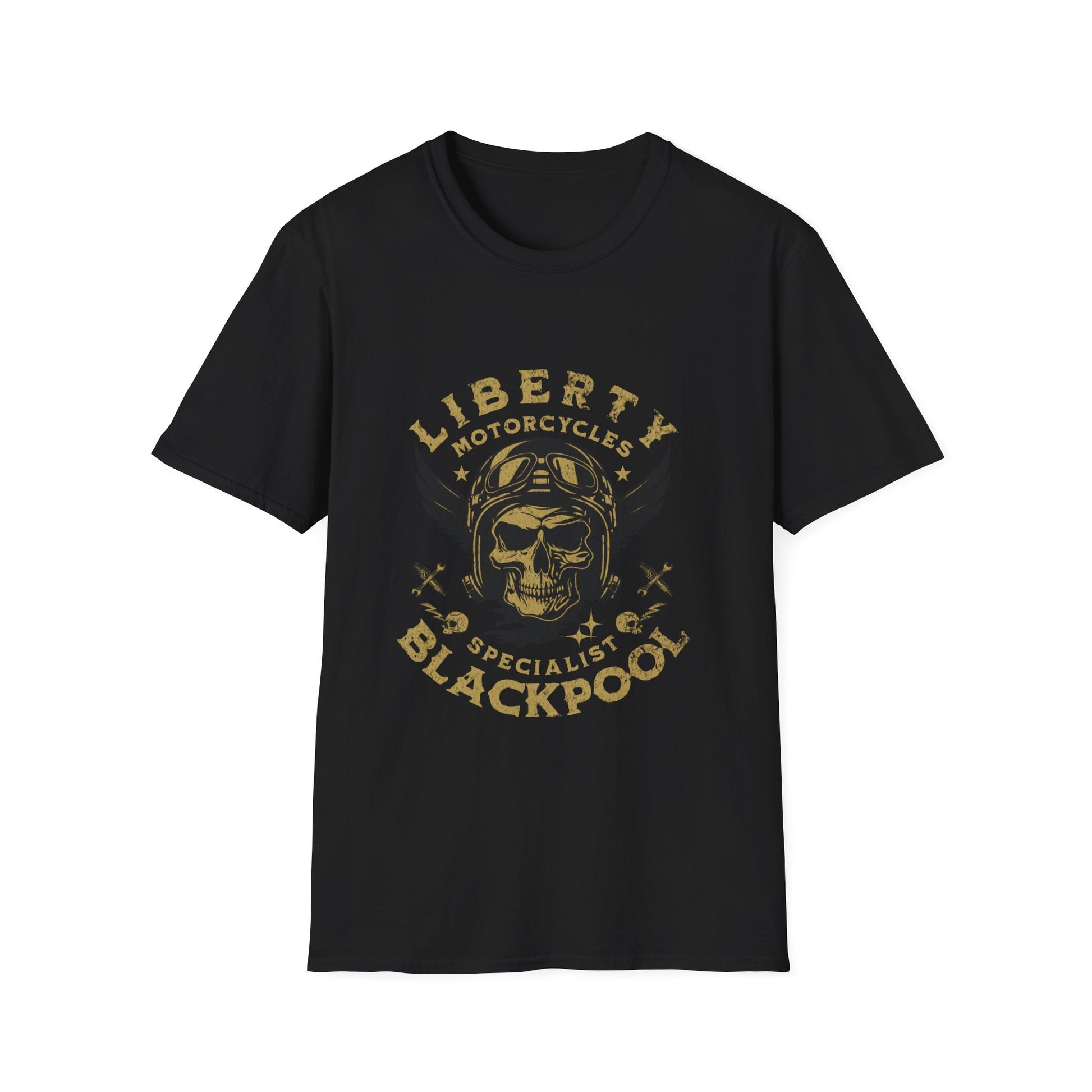 Liberty Blackpool skull rider tshirt black