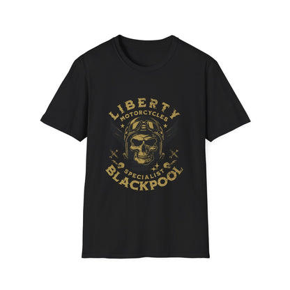 Liberty Blackpool skull rider tshirt black