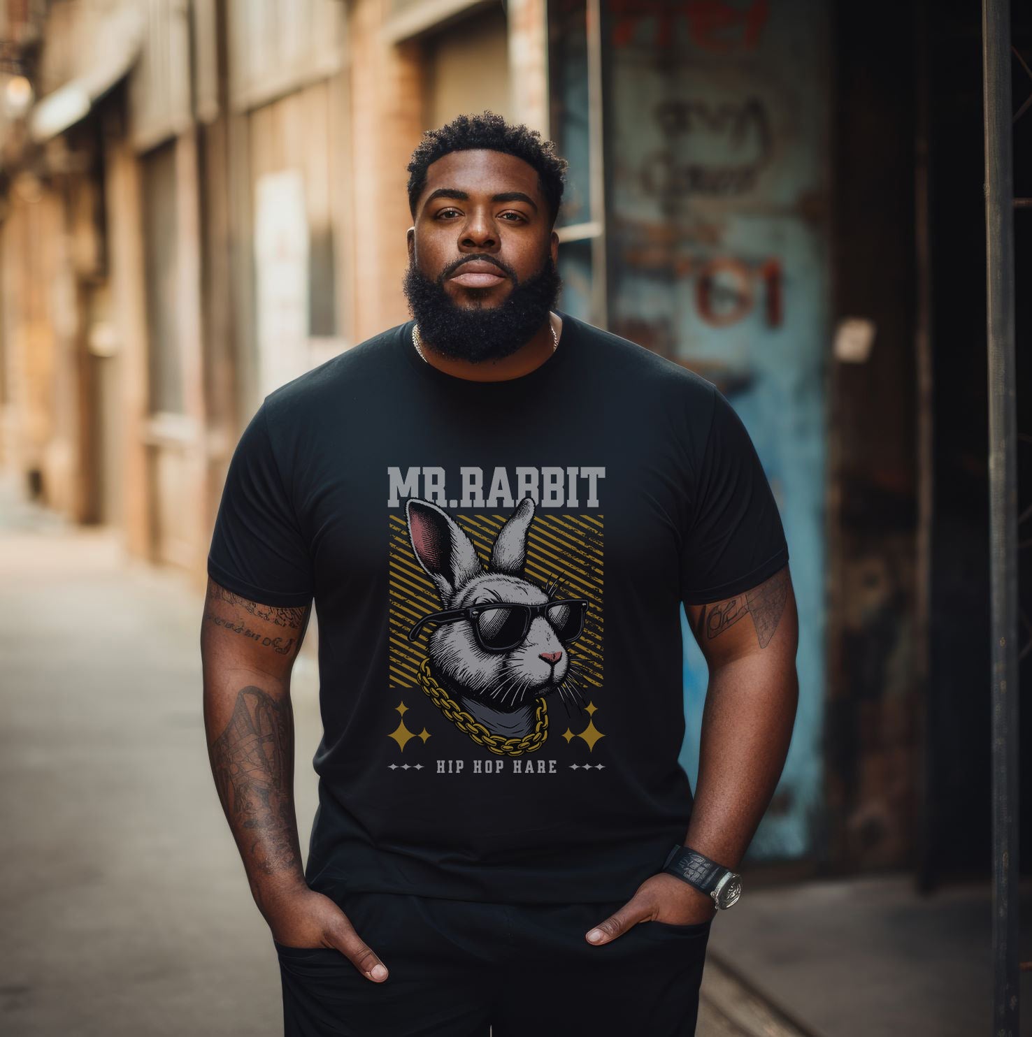 Mr._Rabbit hip hop t shirt