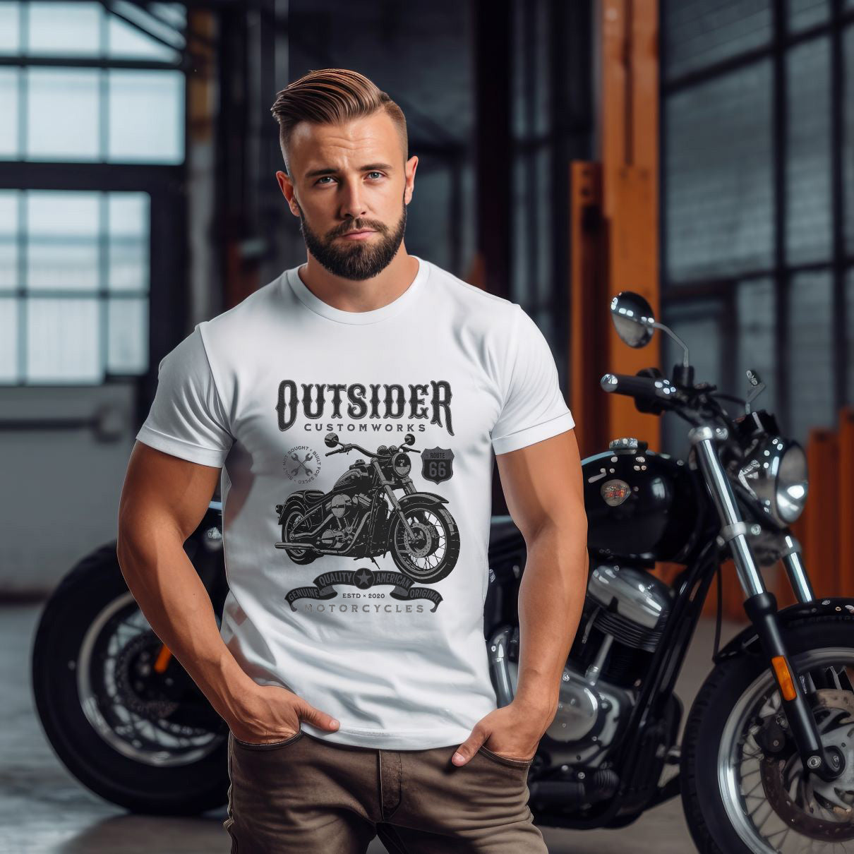 Outsider vintage motorcycle t shirt