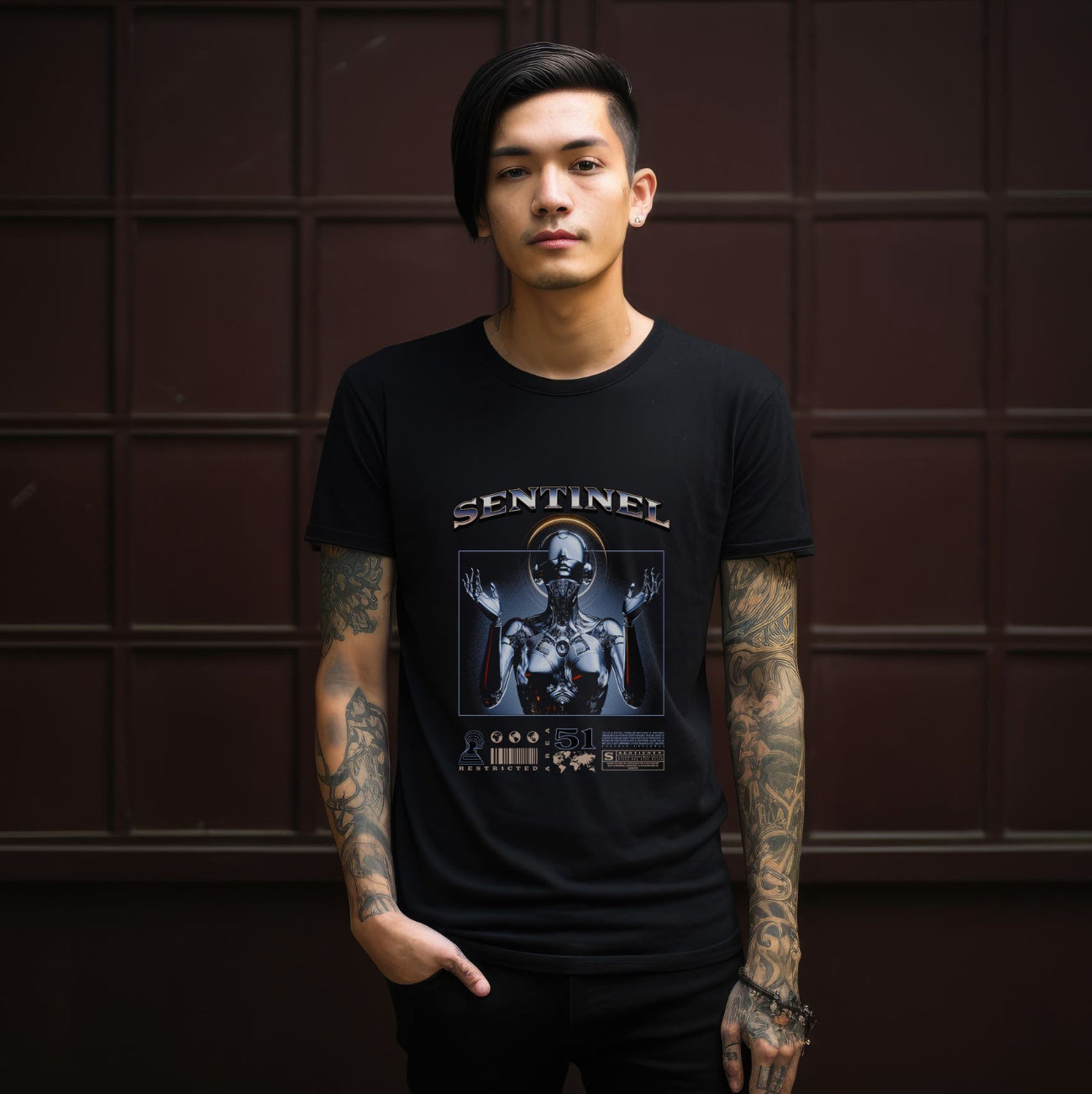 Sentinel robot t shirt