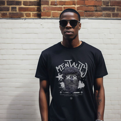 Stoic Mentality graphic t shirt black 2
