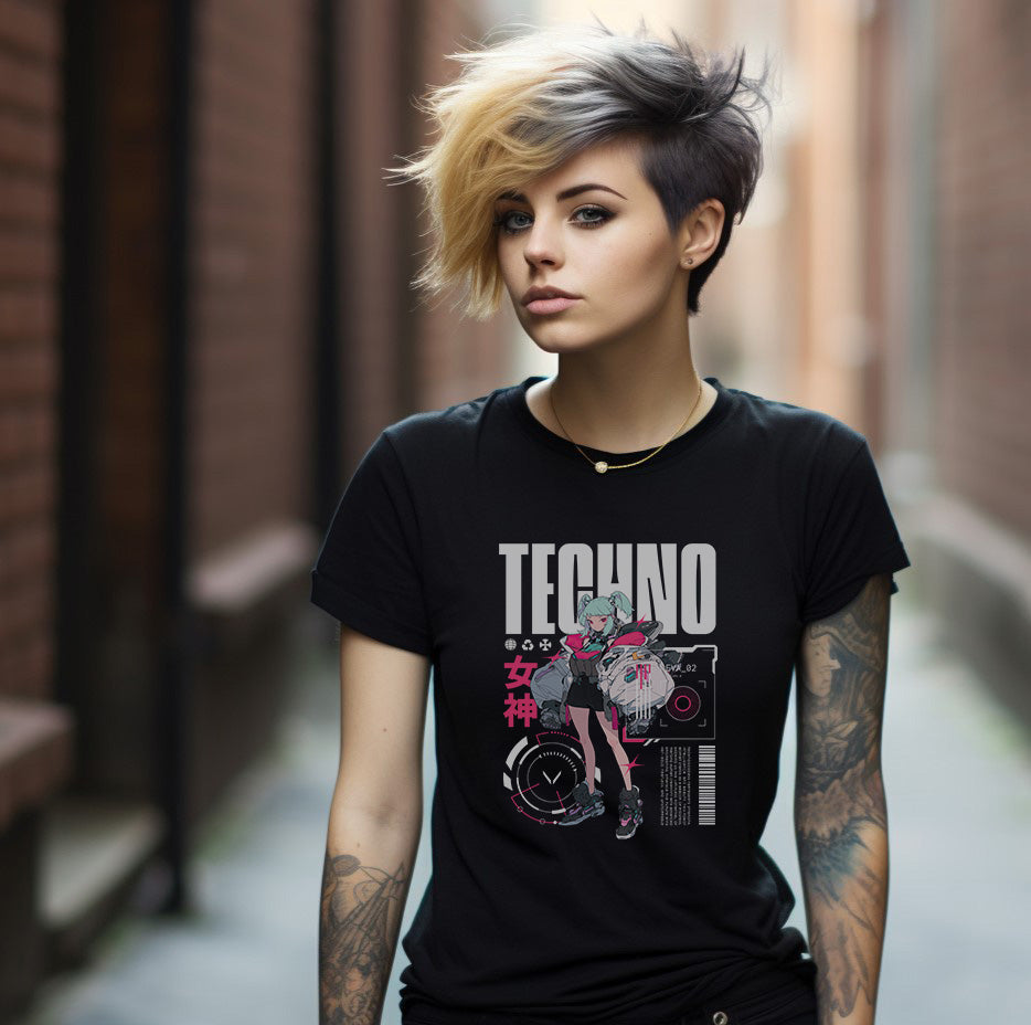 Techno Goddess  anime t shirt