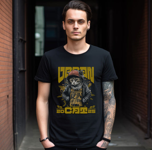 Urban Cat hip hop graphic t shirt