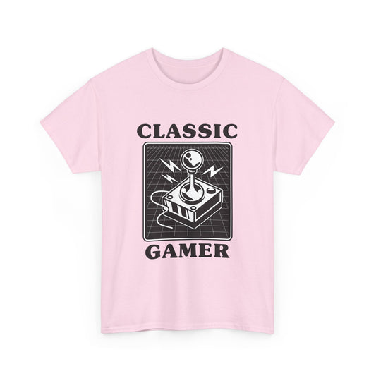 Classic gaming shirt with joystick  in pink shirt for guys and pink shirt for men.
