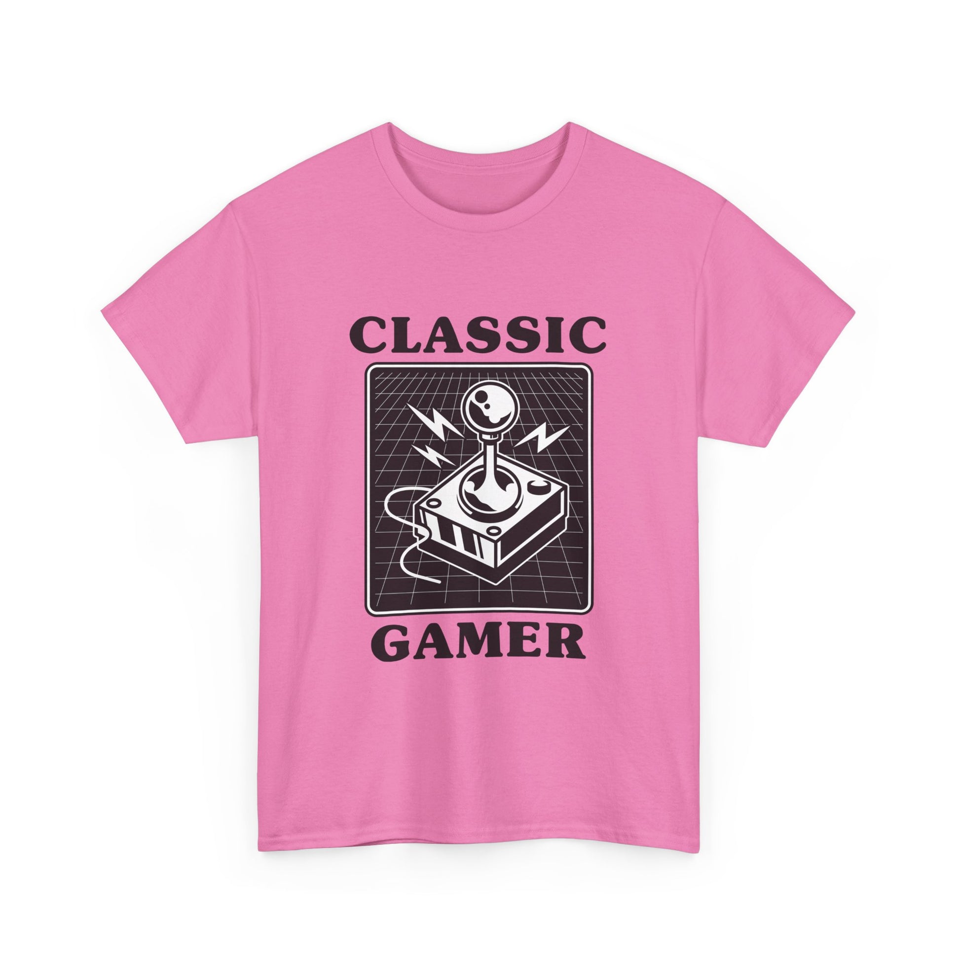 Classic gaming shirt with joystick in pink.