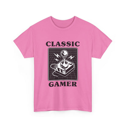 Classic gaming shirt with joystick in pink.