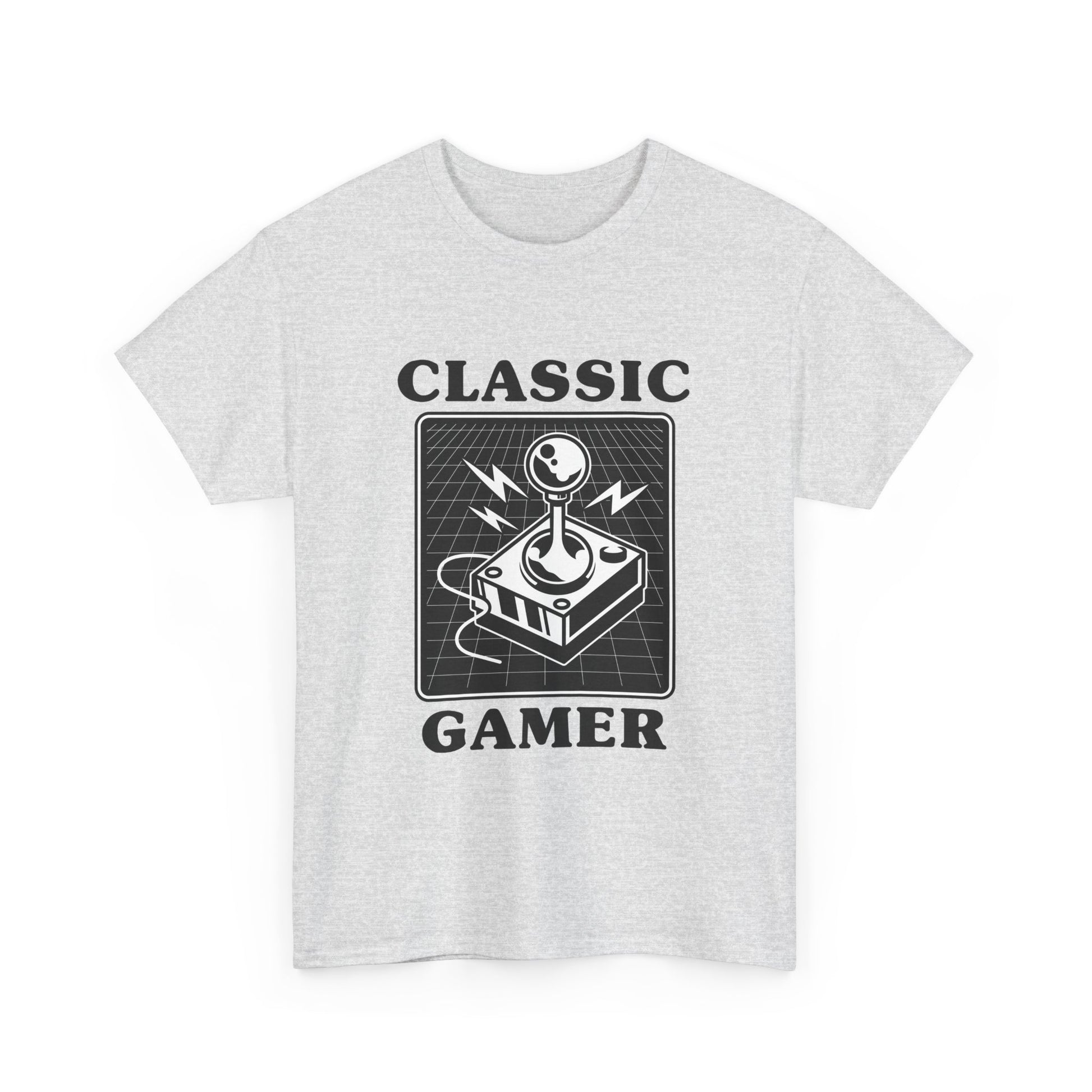 Classic gaming shirt with joystick  in ash grey.