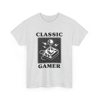 Classic gaming shirt with joystick  in ash grey.