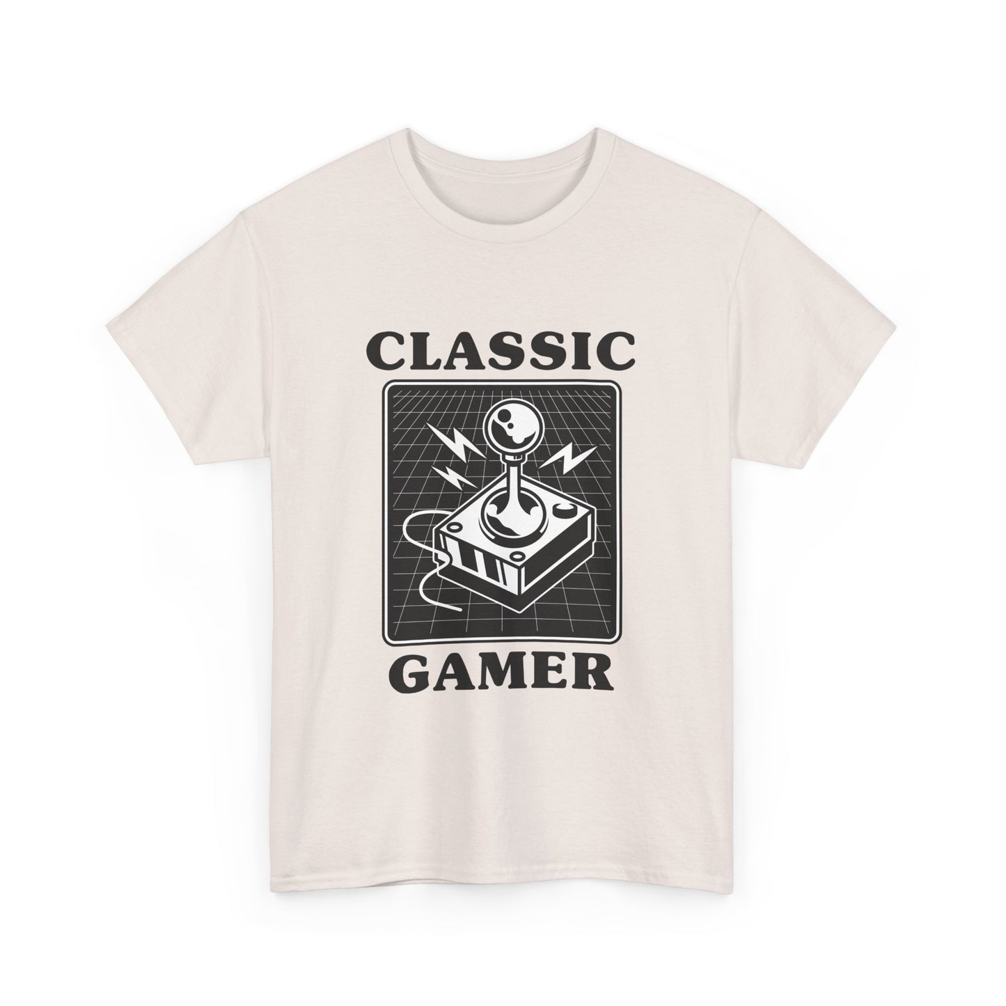 Classic gaming shirt with joystick  in ice grey.
